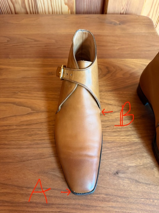 Ralph Lauren Purple Label Tan Leather Chukka Boots with Buckle main image 2